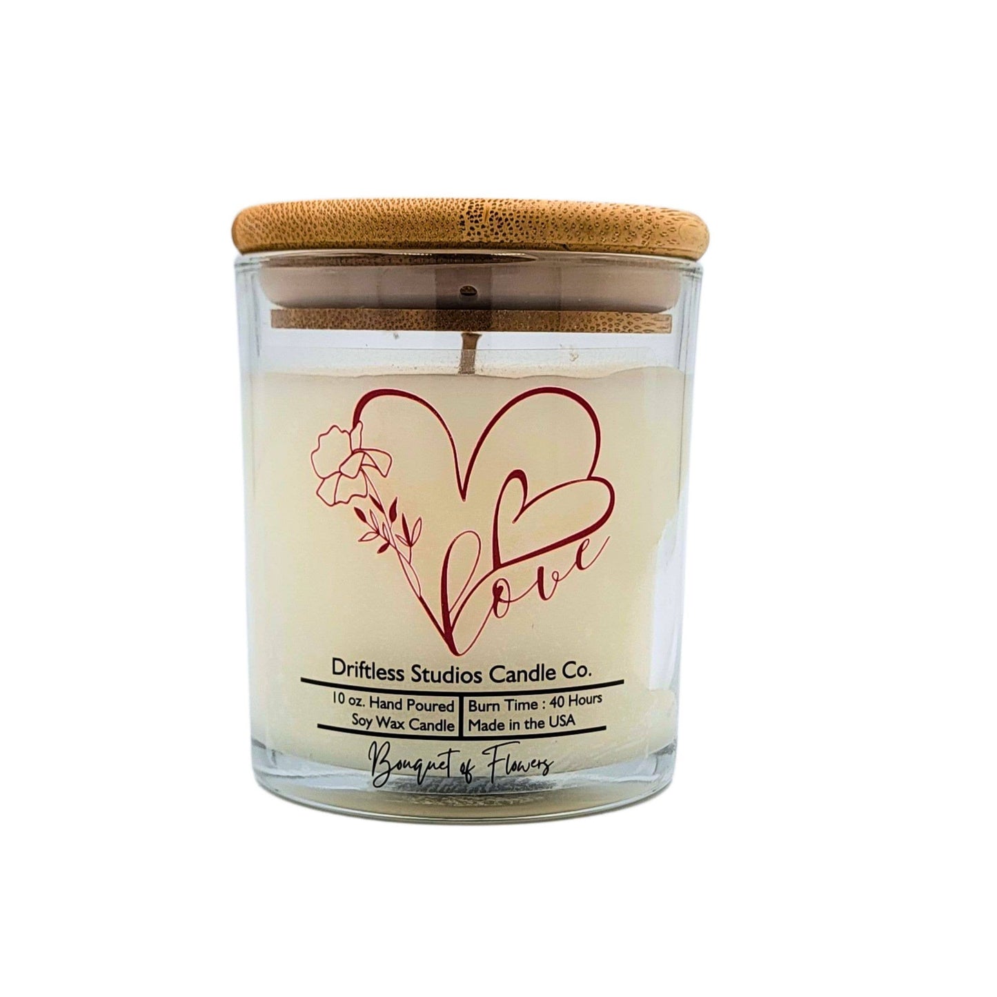 Love Heart Valentine Day Clear Candle - Valentines Gifts