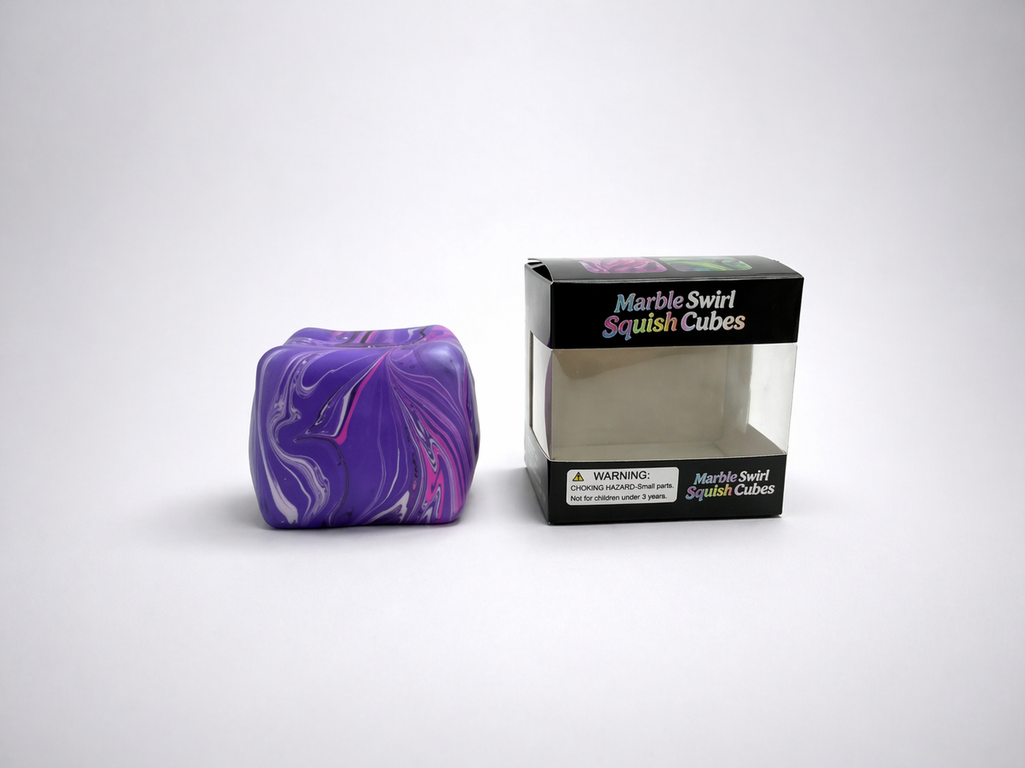 Marble Swirl Squish Cubes – Electric Orchid
