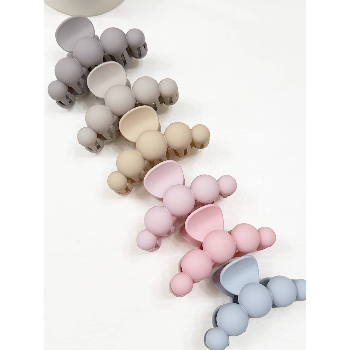 Powdery Soft Matt Bubble Pearl Hair Claw Clips