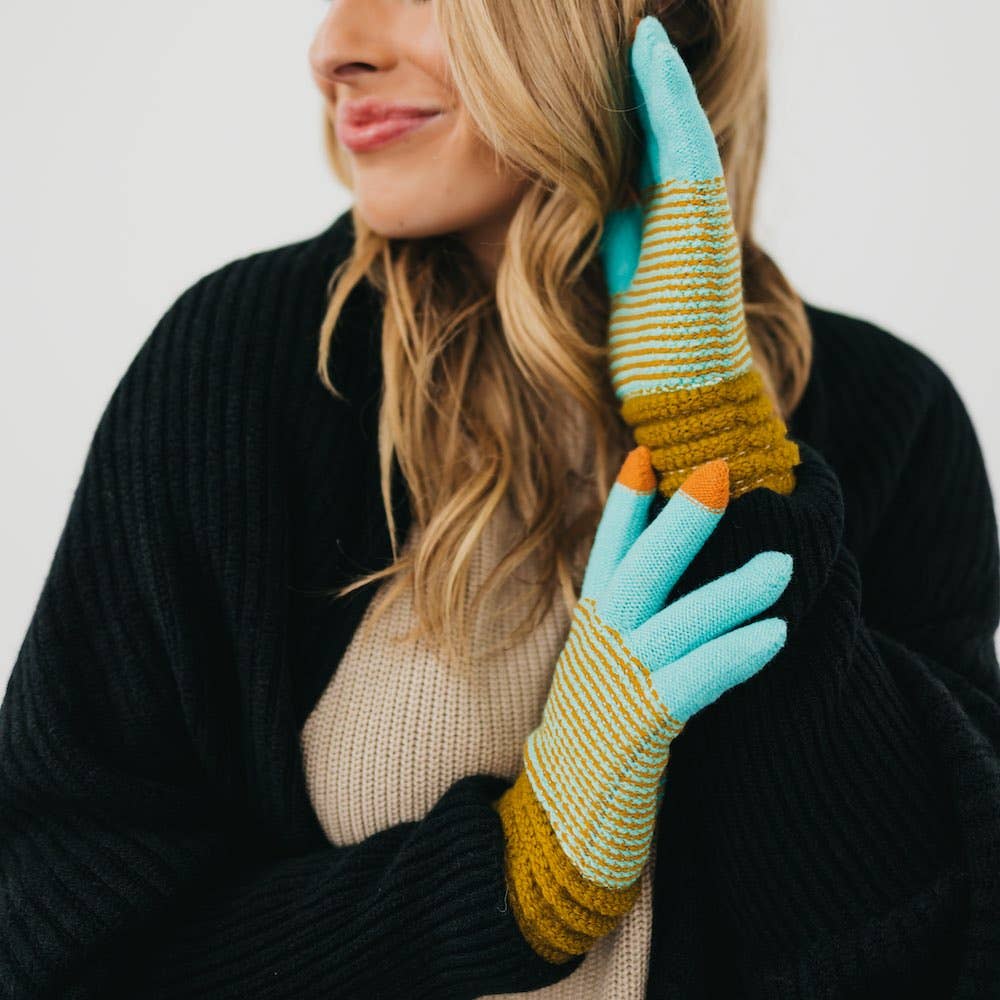 Multi Colored Kenize Knit Smart Gloves