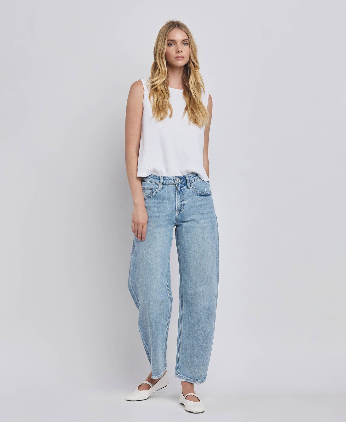 PRE-ORDER VERVET HIGH RISE BARREL LEG JEANS