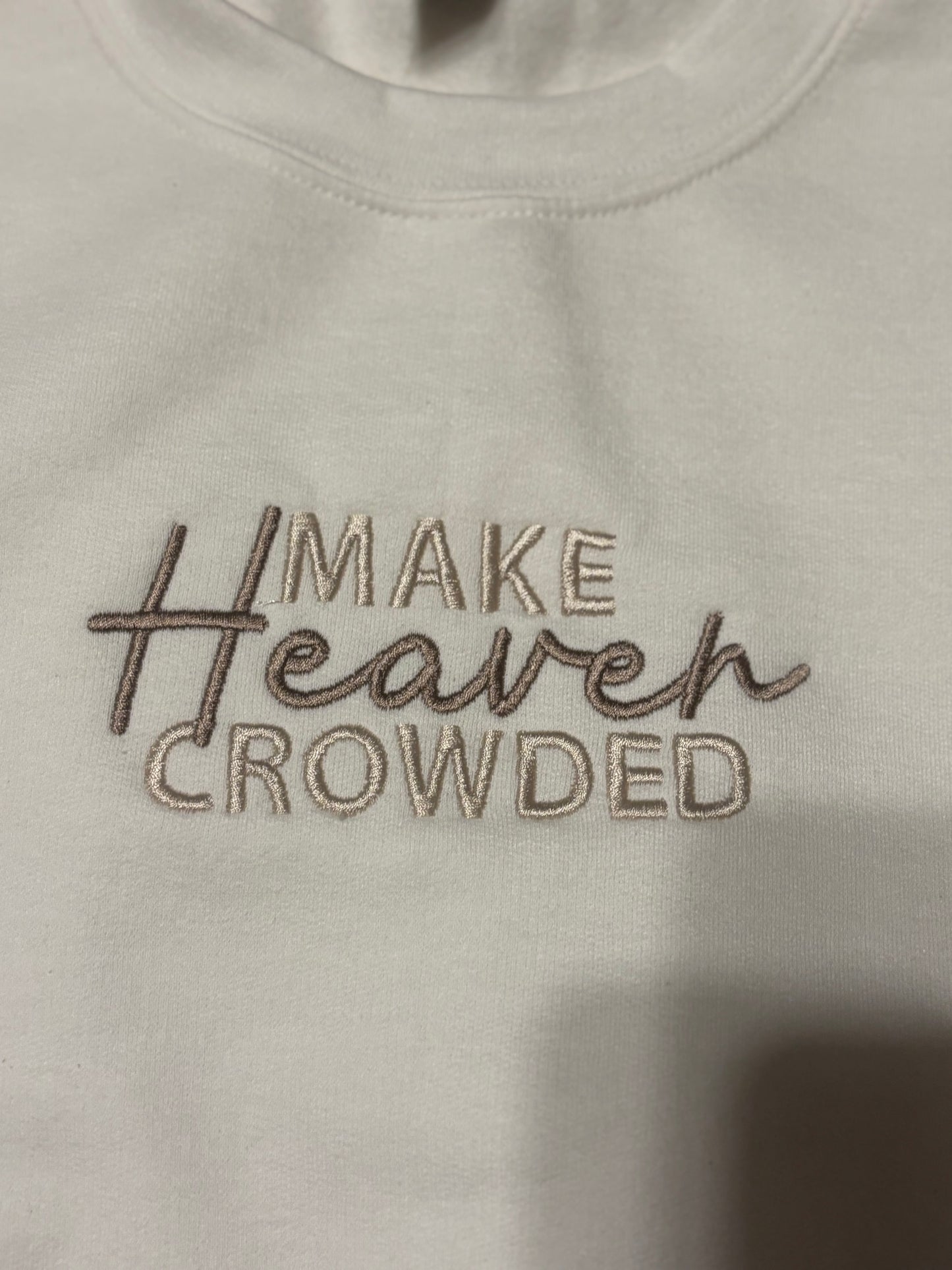 Make Heaven Crowded Embroidered Sweatshirt: White