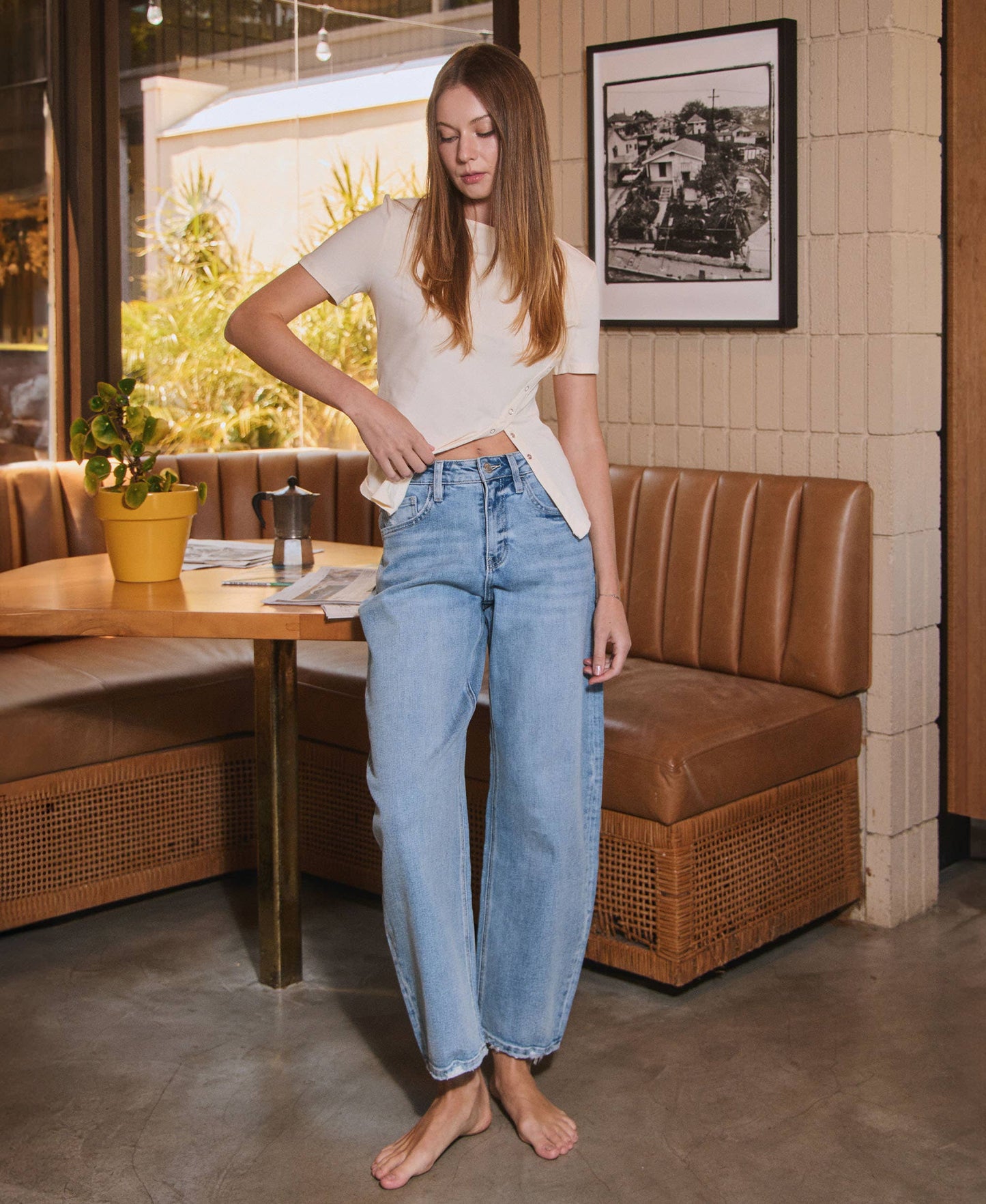 PRE-ORDER VERVET HIGH RISE BARREL LEG JEANS