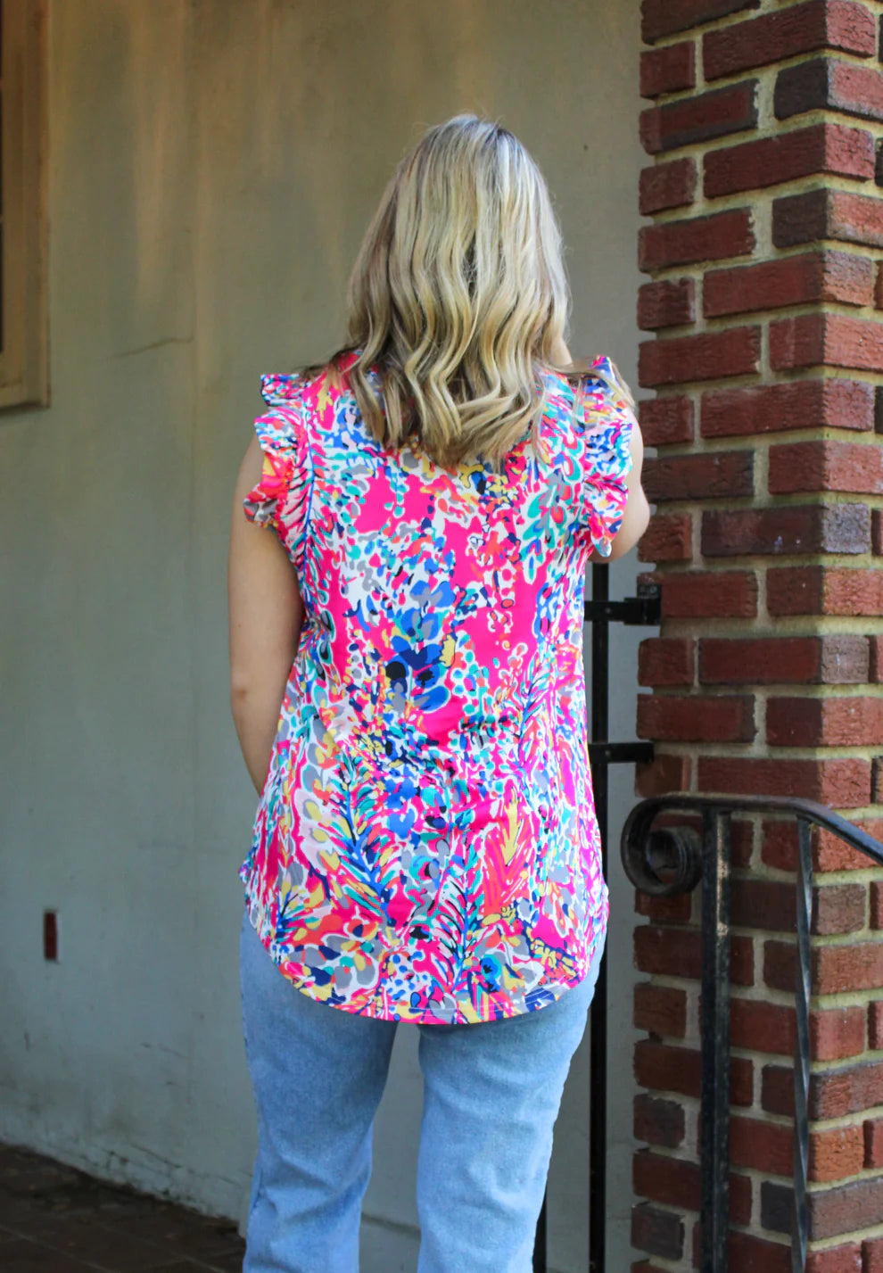 Floral Ruffle Top