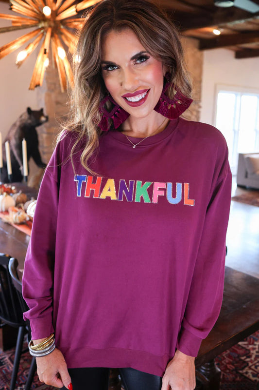 Thankful Sequin Sweatshirt