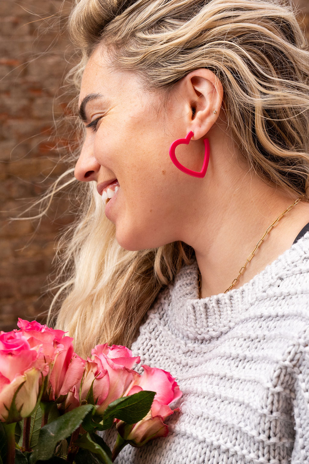 Heart Hoops - Earrings