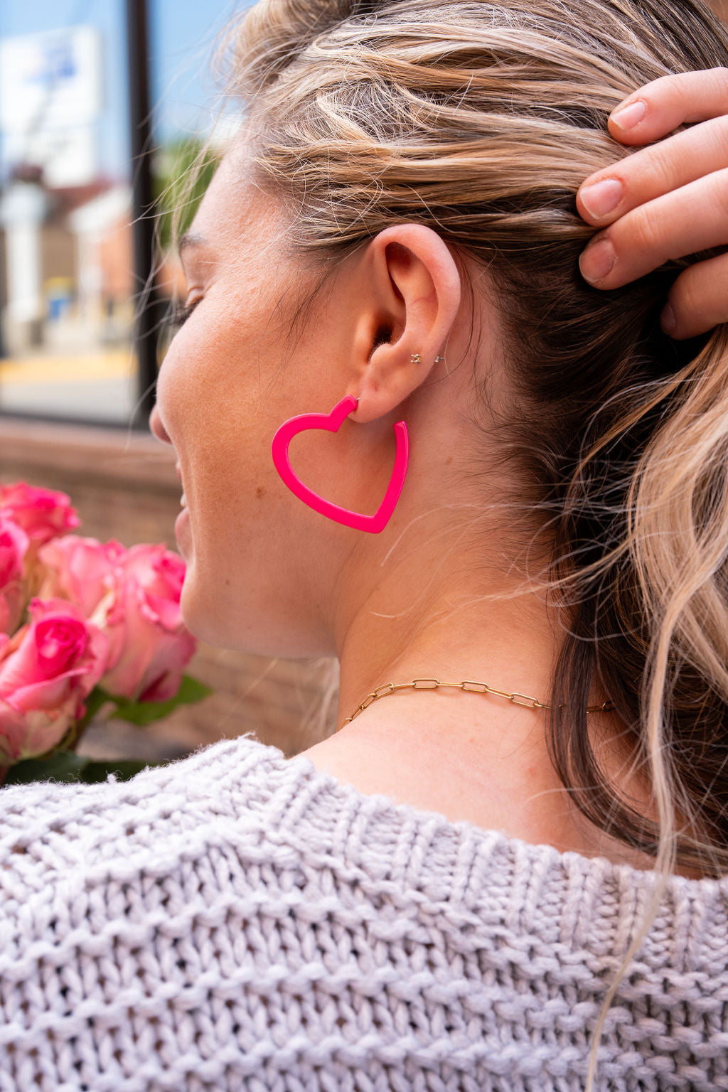 Heart Hoops - Earrings