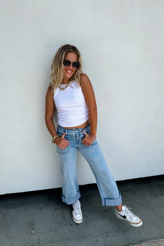 PREORDER- CLOVER FRONT POCKET JEANS
