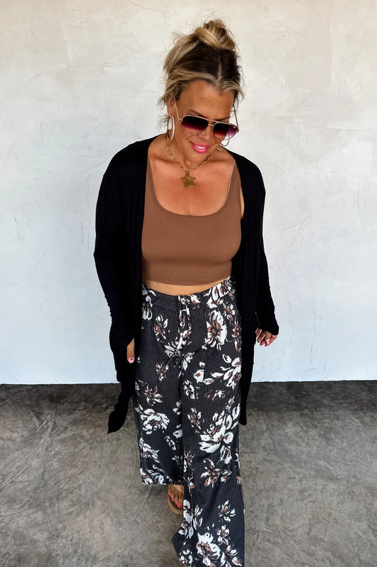 HADDIE FLORAL WIDE LEG PANTS