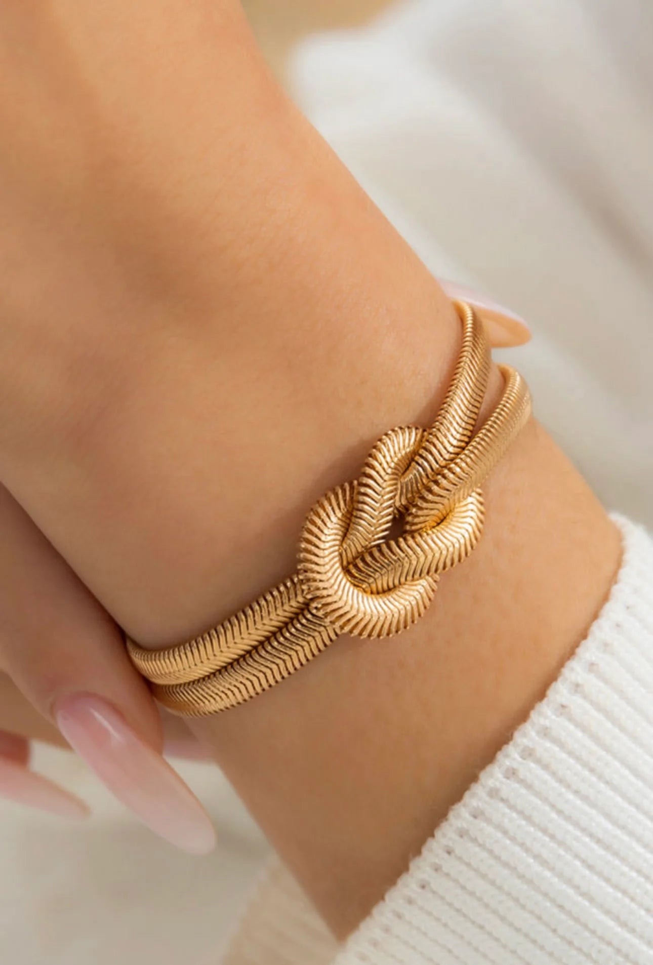 Knotted Gold Bracelet