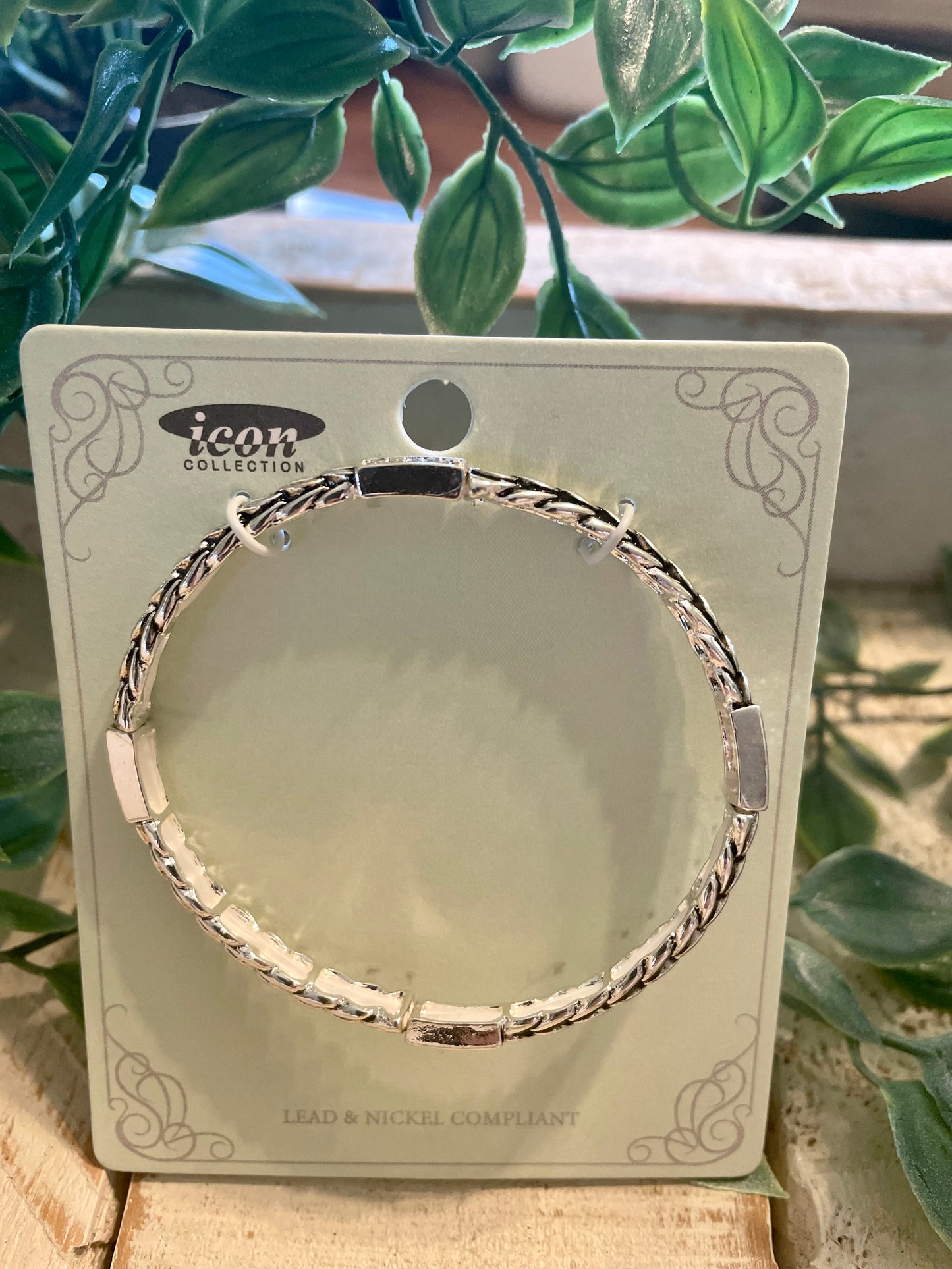 Silver Bangle Stretch Bracelet