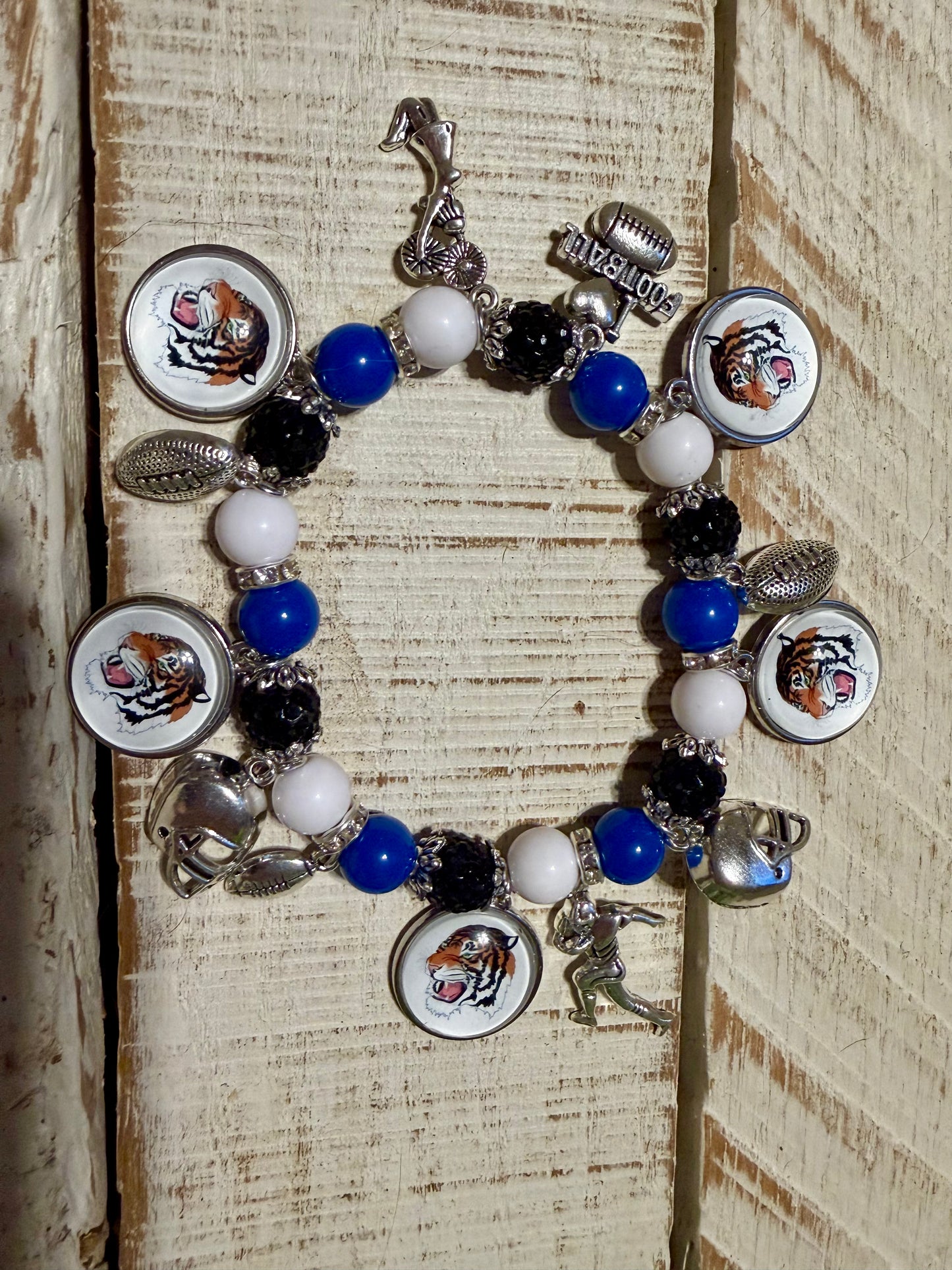 Princeton Tigers Game Day Football Charm Bracelet