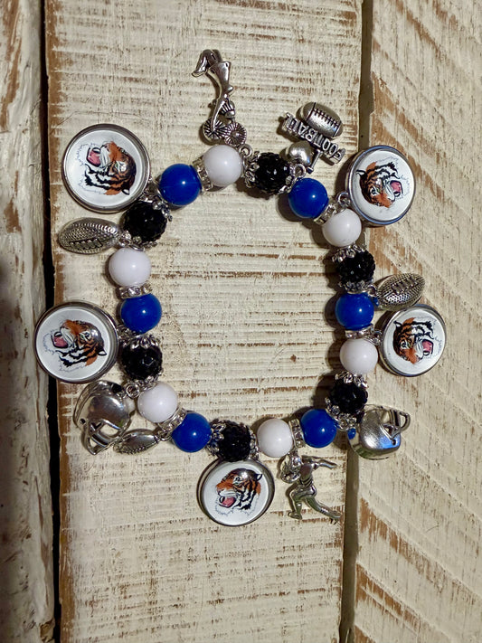 Princeton Tigers Game Day Football Charm Bracelet