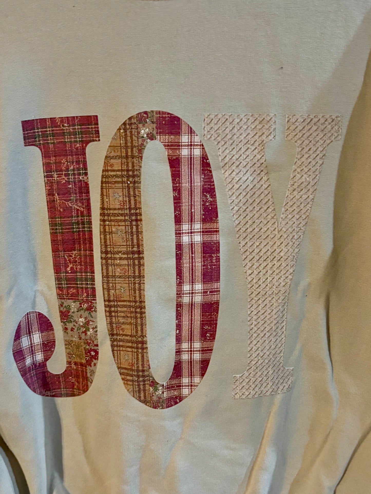 Joy Faux Christmas Patchwork