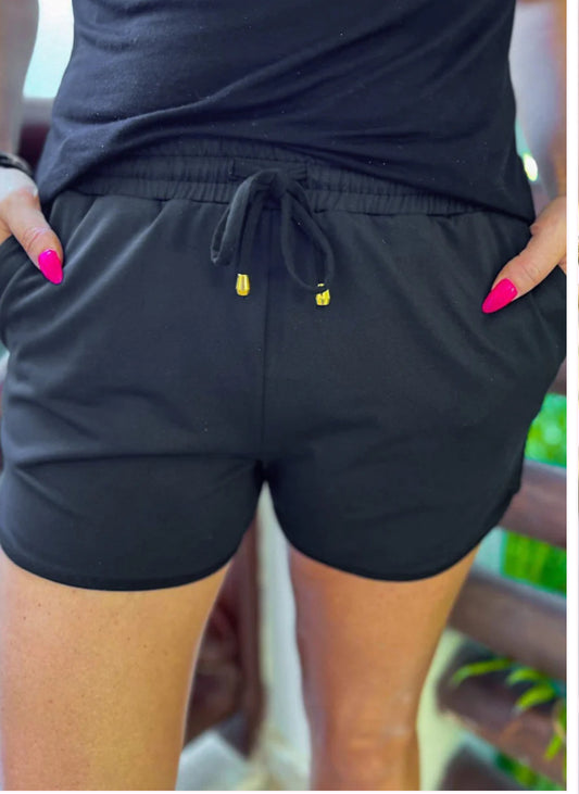 Everyday Shorts - Black Drawstring