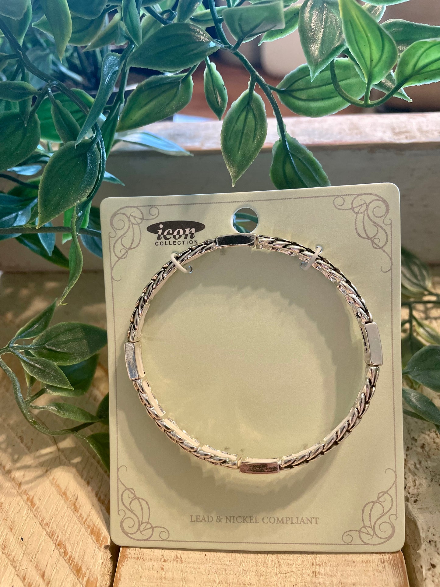 Silver Bangle Stretch Bracelet