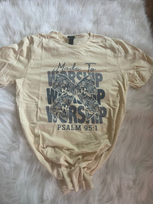 Made to Worship Bow Tee
