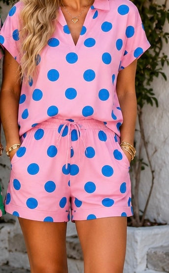 PRE-ORDER Polka Dot Shortie Set