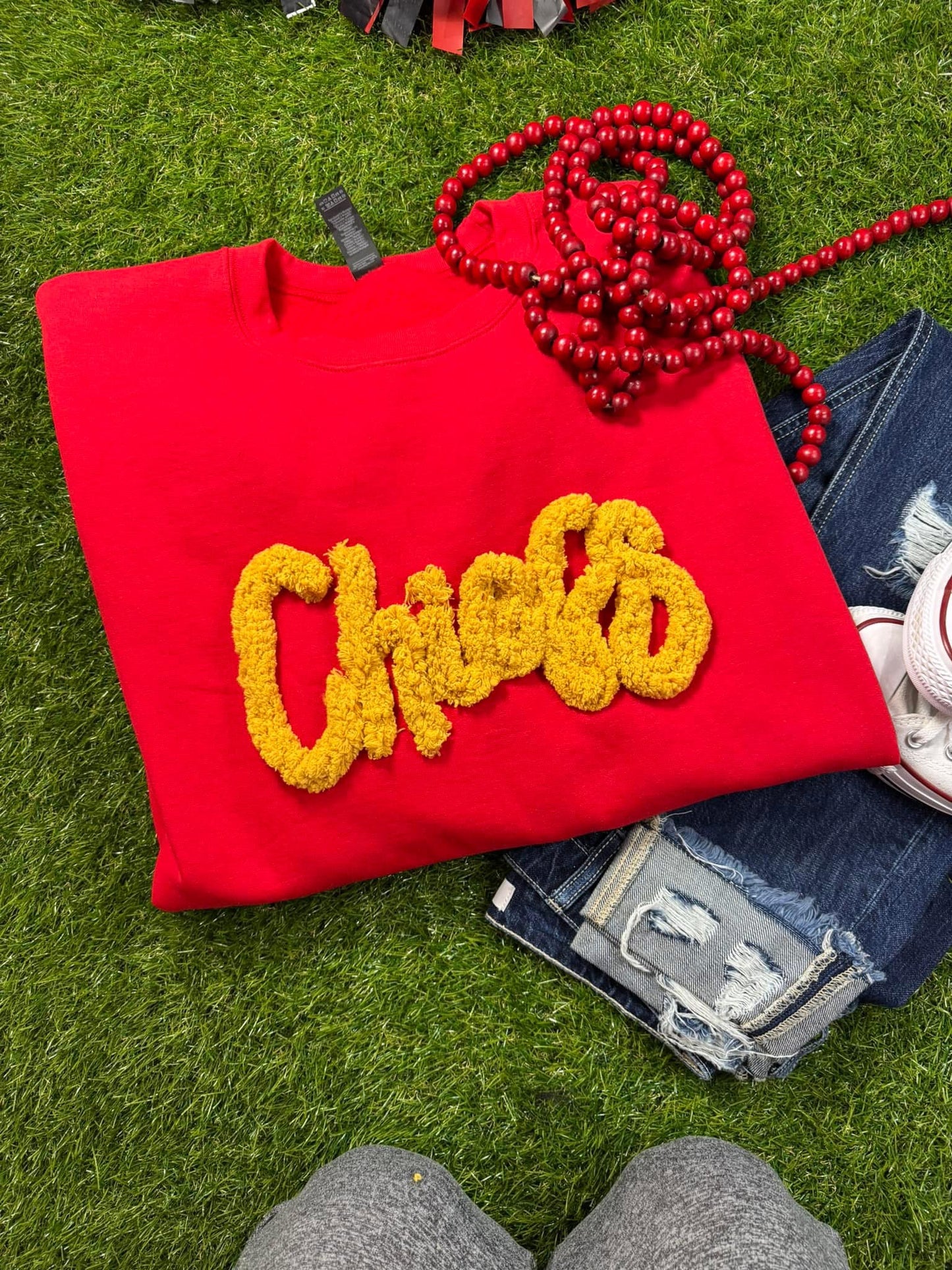 PRE-ORDER Chiefs Chunky Yarn Embroidered Crew