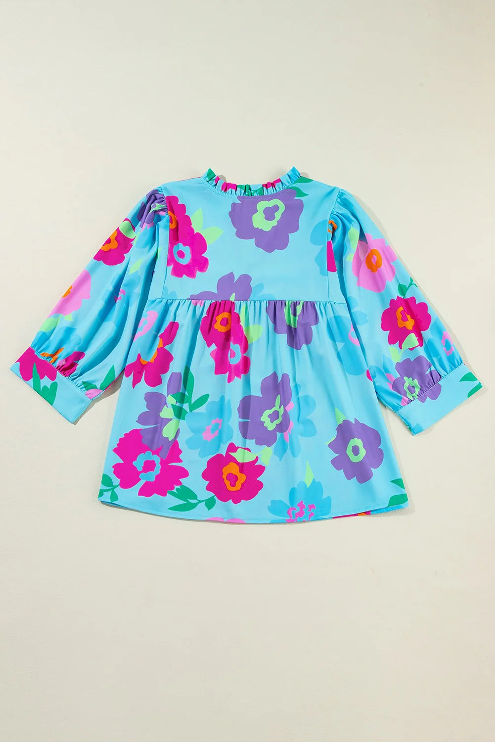 PRE-ORDER Blue Floral Plus Size Blouse