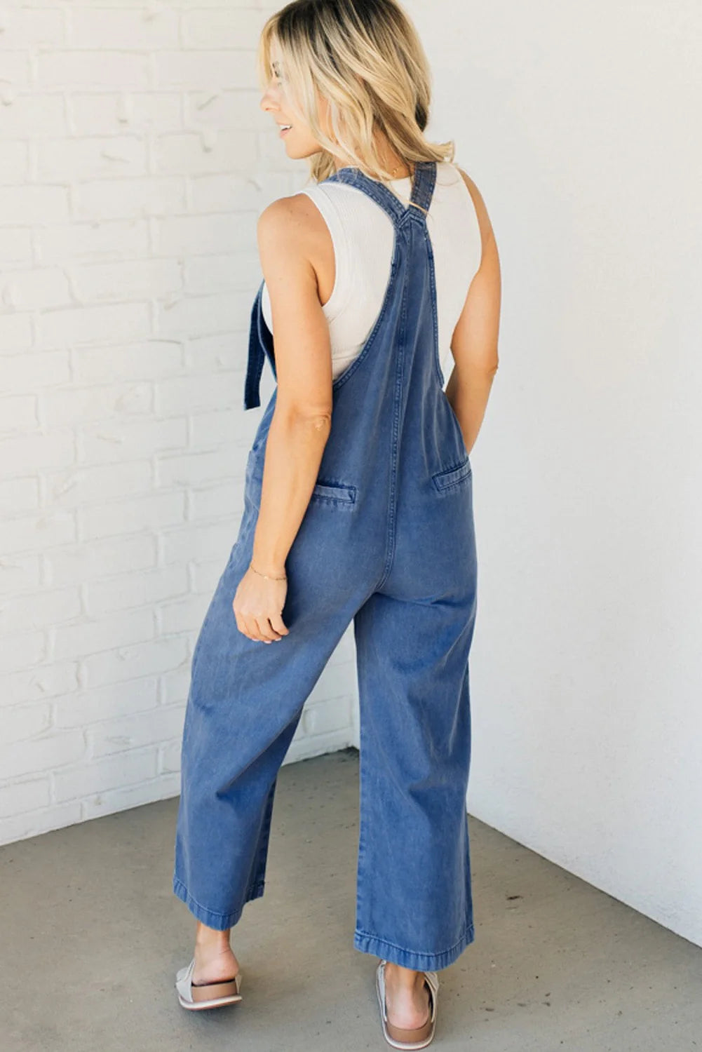 PRE-ORDER Denim Knot Strap Overalls