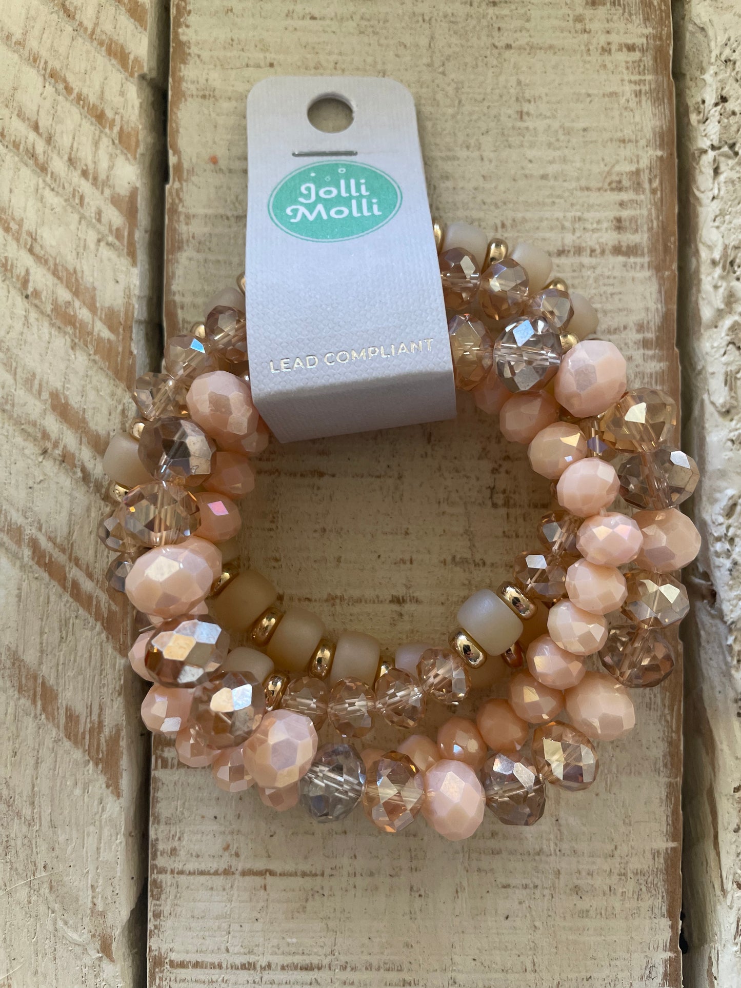 Peachy Beaded Bracelet Set