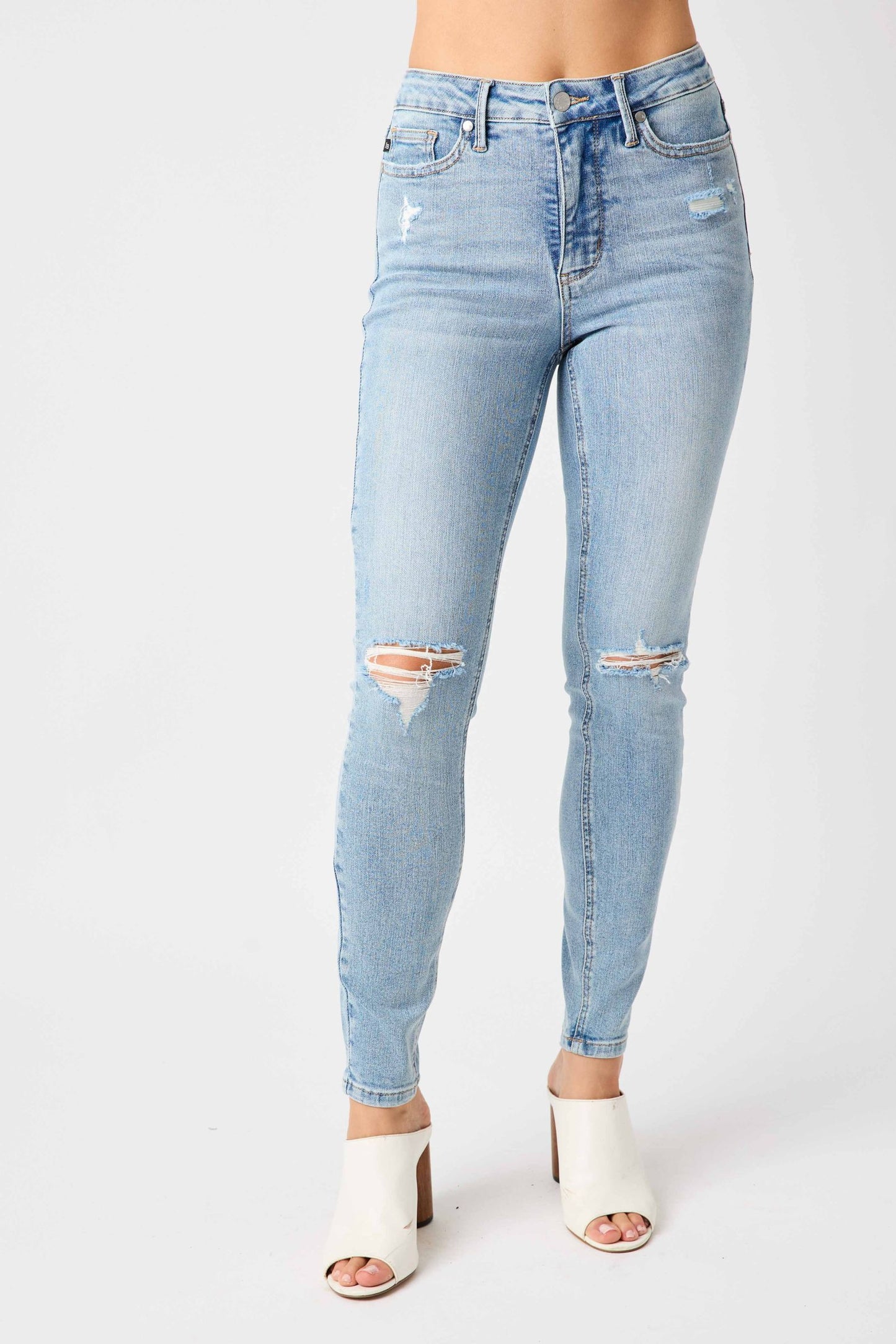 Judy Blue Mid Rise Tummy Control Skinny Jeans