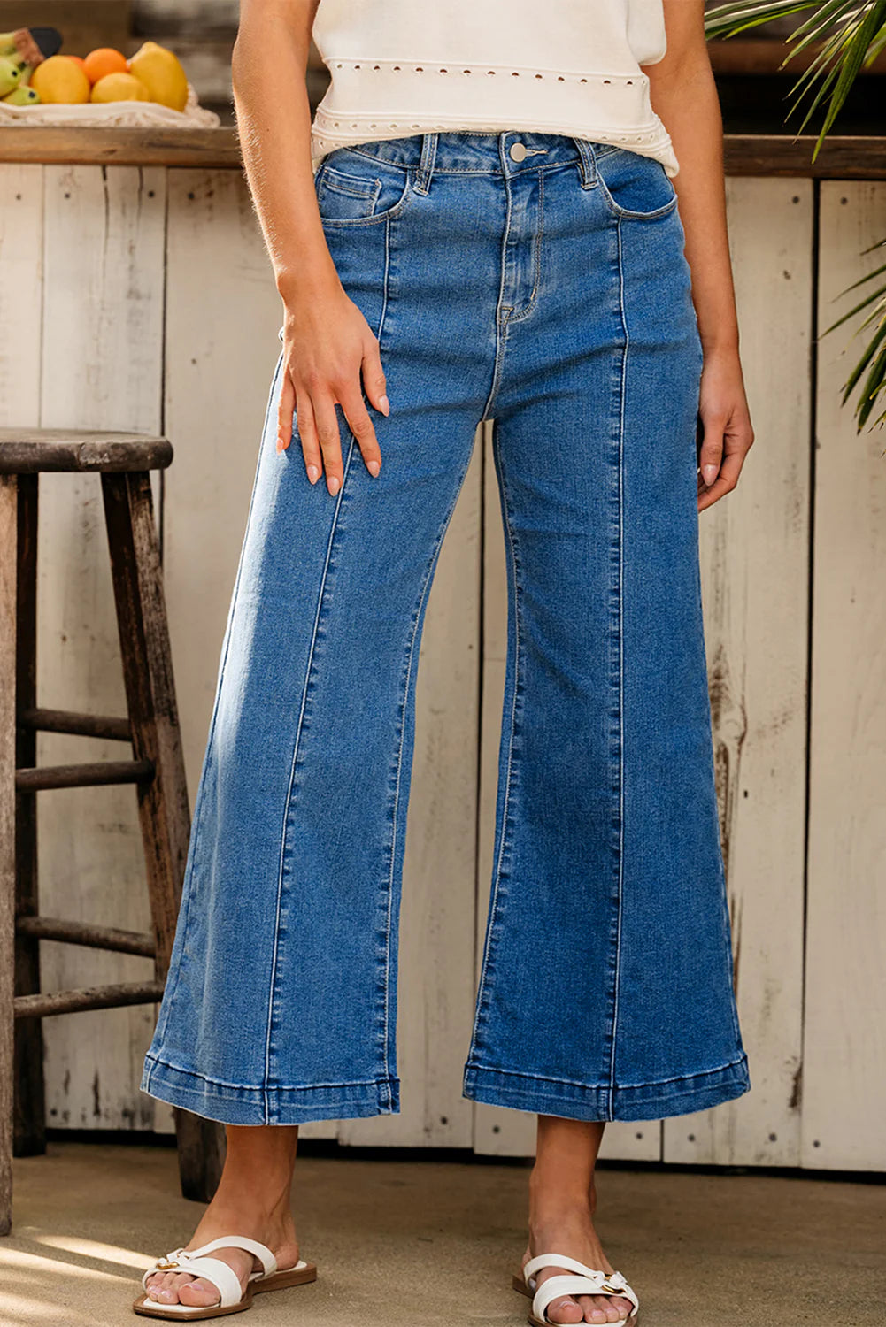 PRE-ORDER Flared Cropped Jeans