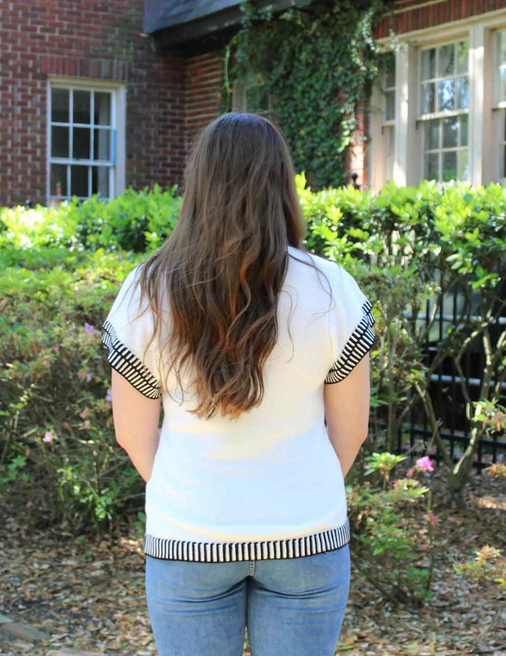 White Knit Sweater Top