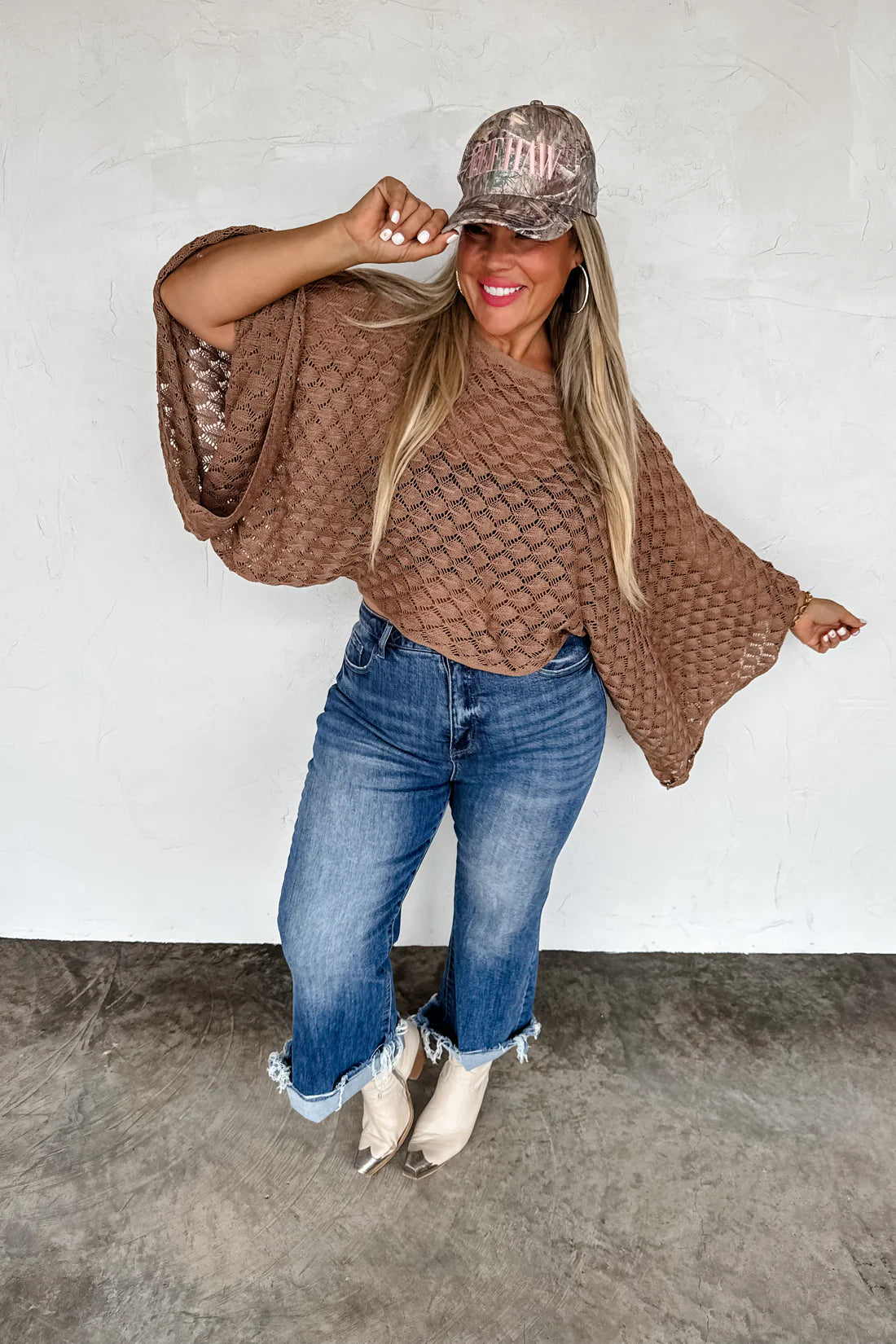 FALL COLORS FREE SPIRIT BELL SLEEVE TOP