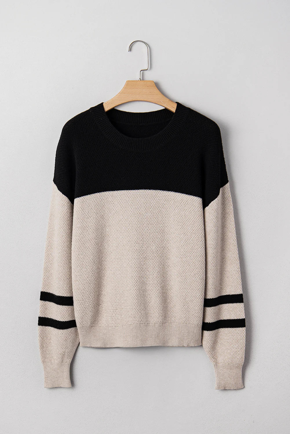 PRE-ORDER Colorblock knit Striped Sweater