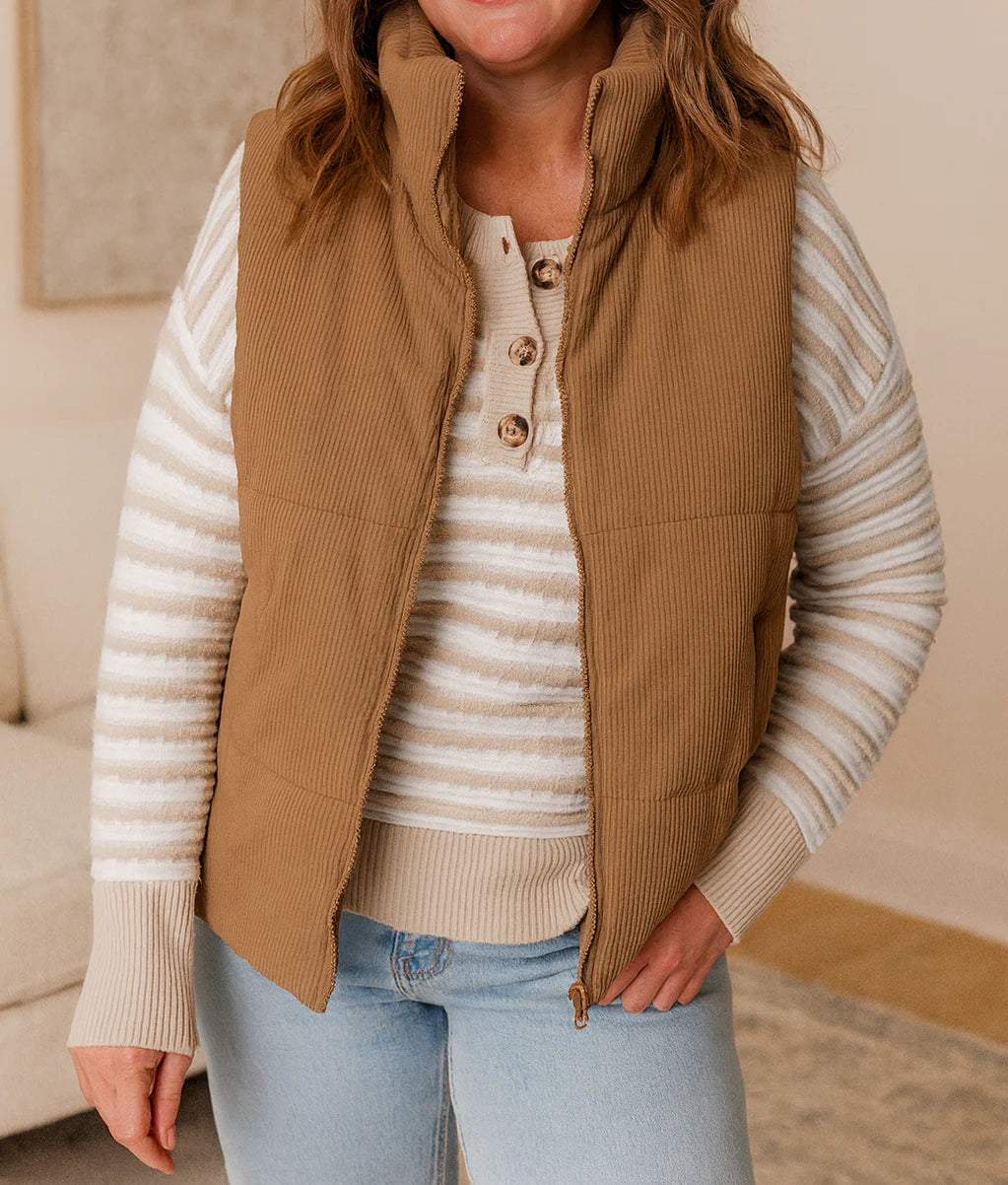 PRE-ORDER Corduroy Puffer Vest