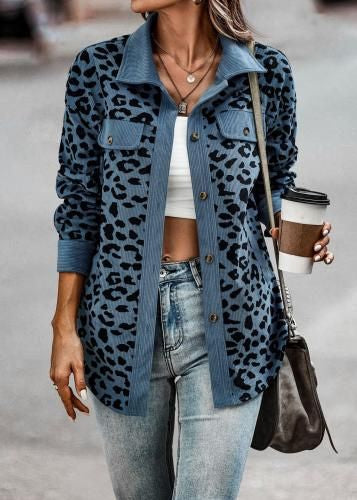 Leopard Corduroy Shacket