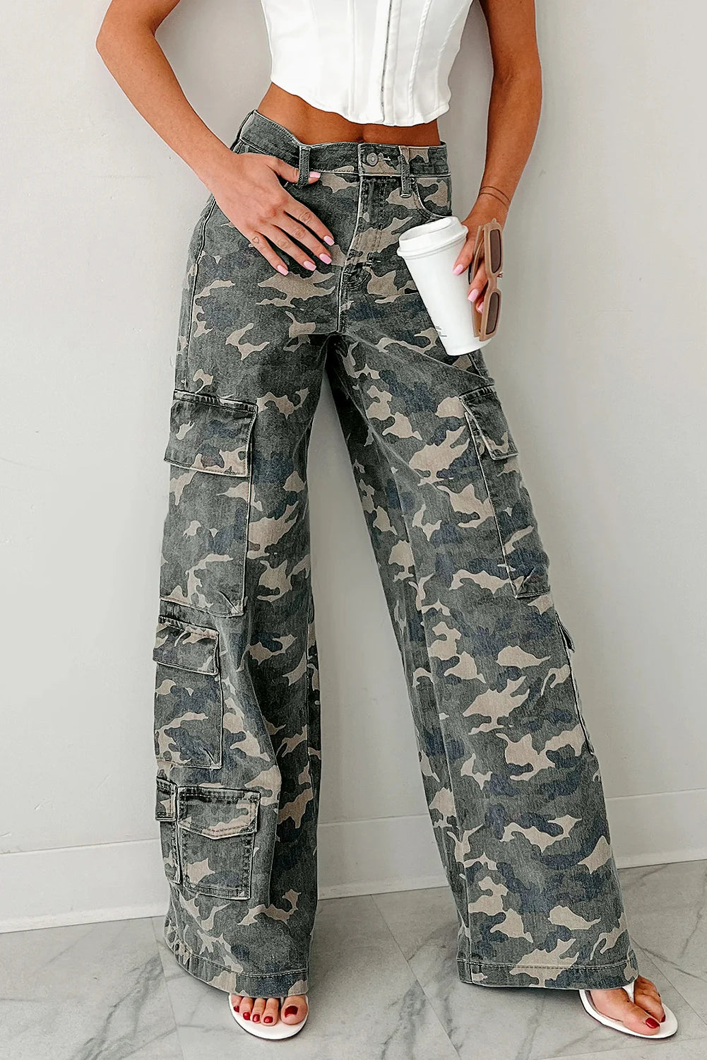 PRE-ORDER Green Camo Cargo Pants