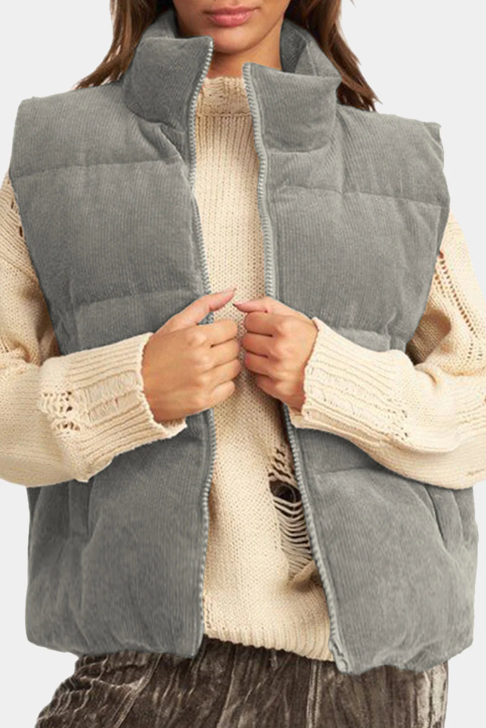 PRE-ORDER Corduroy Puffer Vest