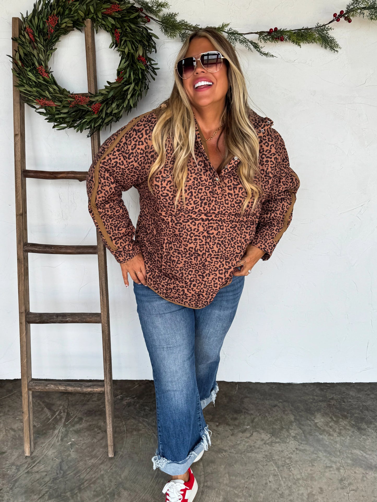 PRINTED PEYTON PUFFER JACKET- Cheetah