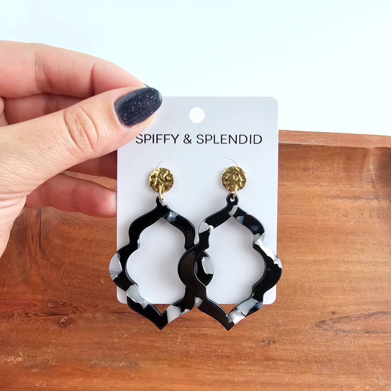 Talia Earrings - Onyx Black