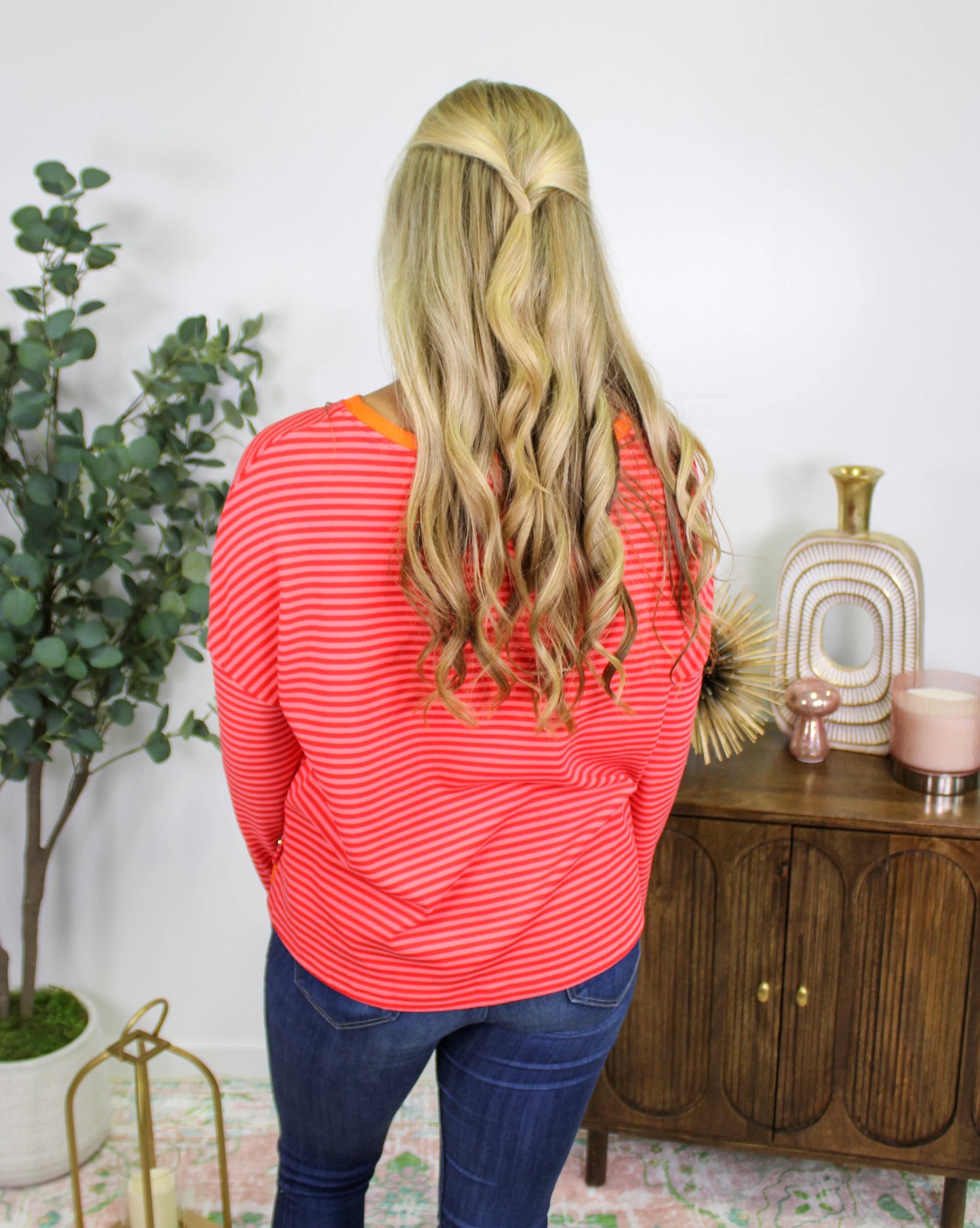 Red Striped Top