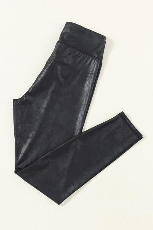 PRE-ORDER Black Sleek Leather Leggings