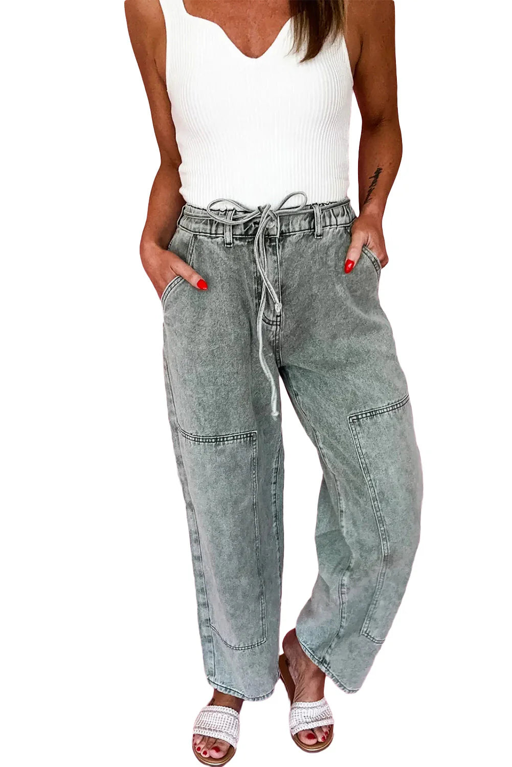 PRE-ORDER Acid Wash Barrel Pants