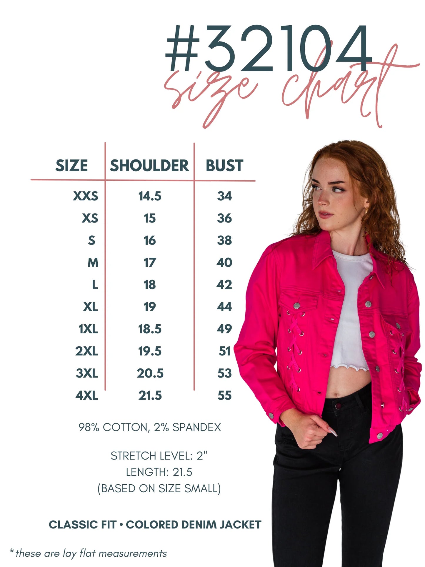 Classic Fit Non-Distressed Colored Denim Jacket- MAGENTA