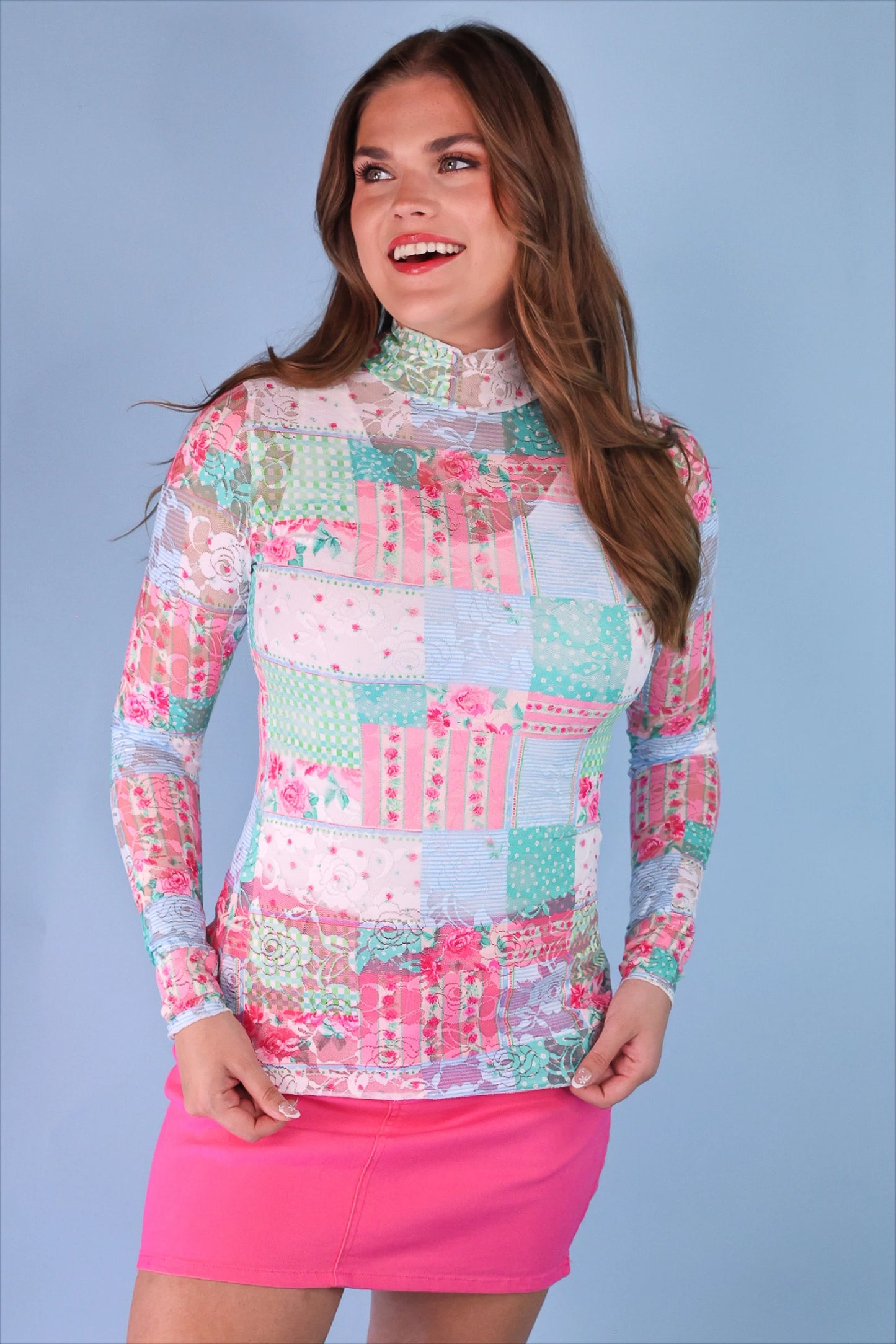 Kylie Lace Top- Heirloom Patchwork