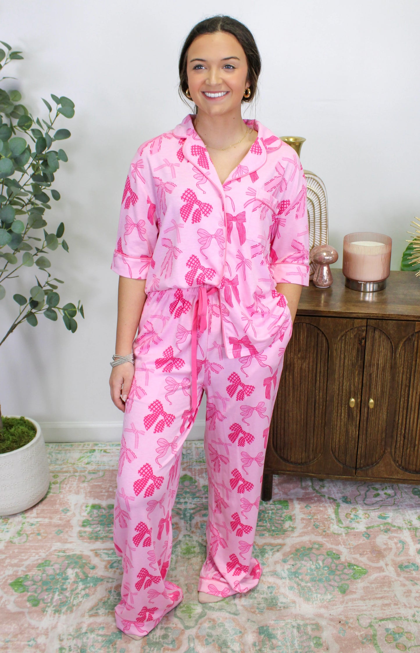 PRE-ORDER Pink Bow Pajamas