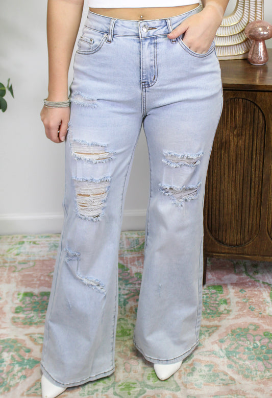 PRE-ORDER Blue Distressed Jeans