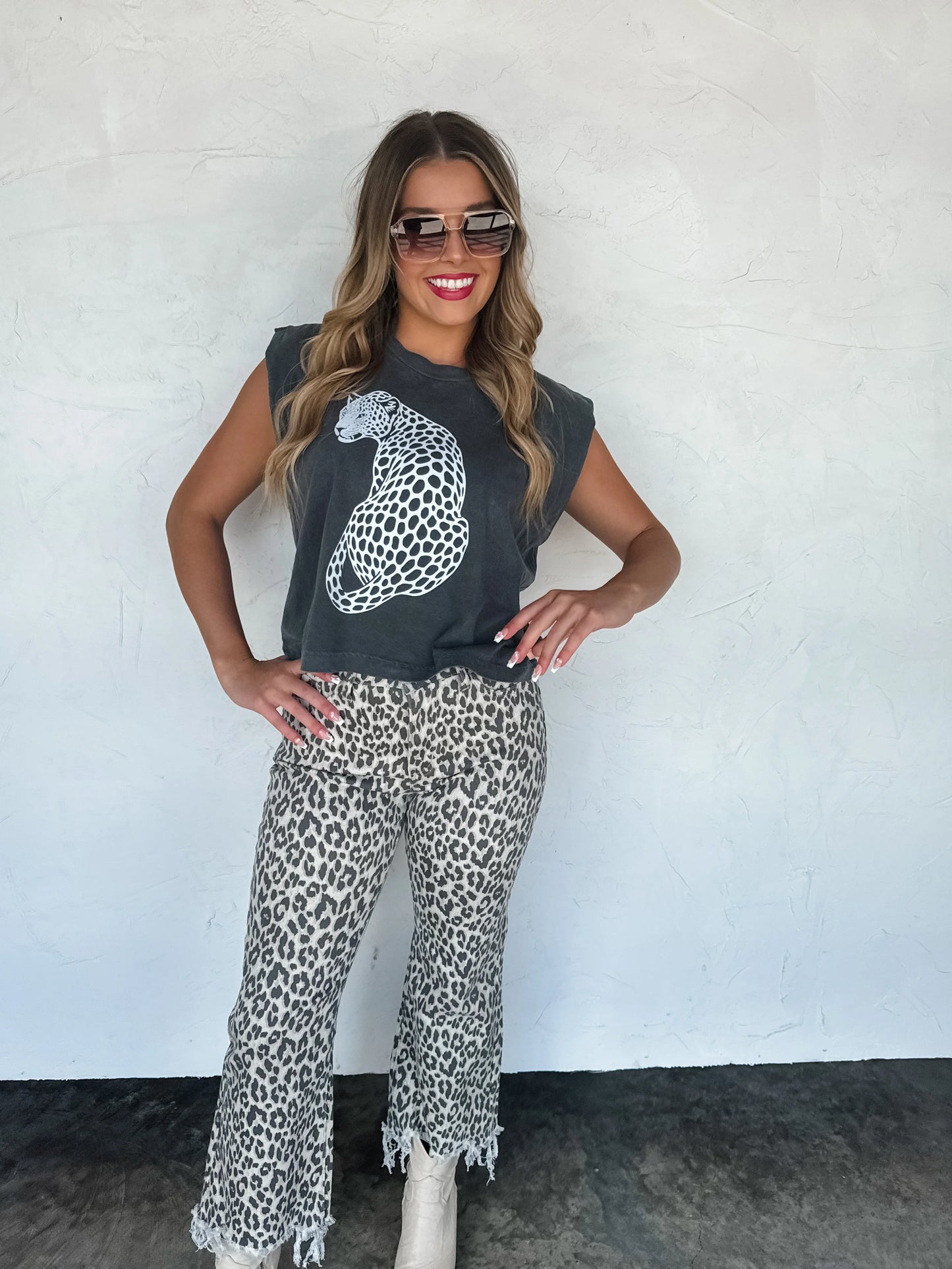 URBAN NON DISTRESSED CHEETAH JEAN