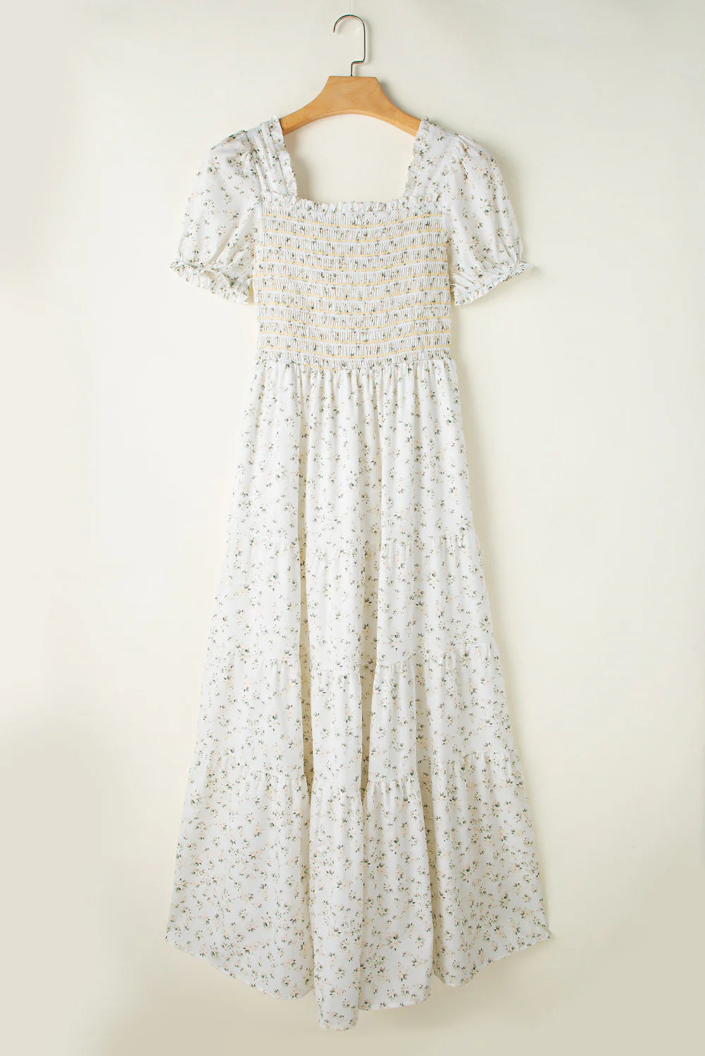 Floral Shirred Bodice Floral Maxi