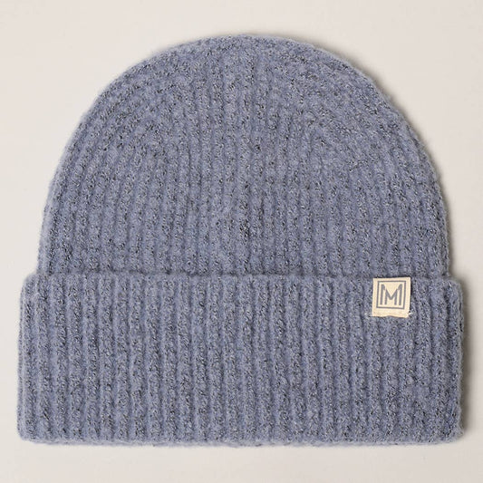 Soft Basic Ribbed Knit Cuff Beanie Hat / ONE SIZE