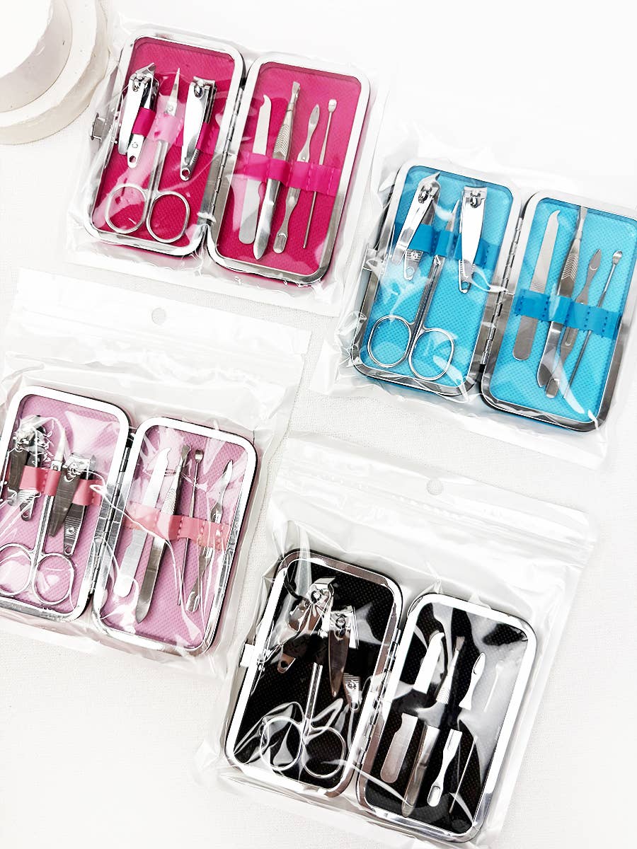 Personal Mani and Pedi Kit care tools with case