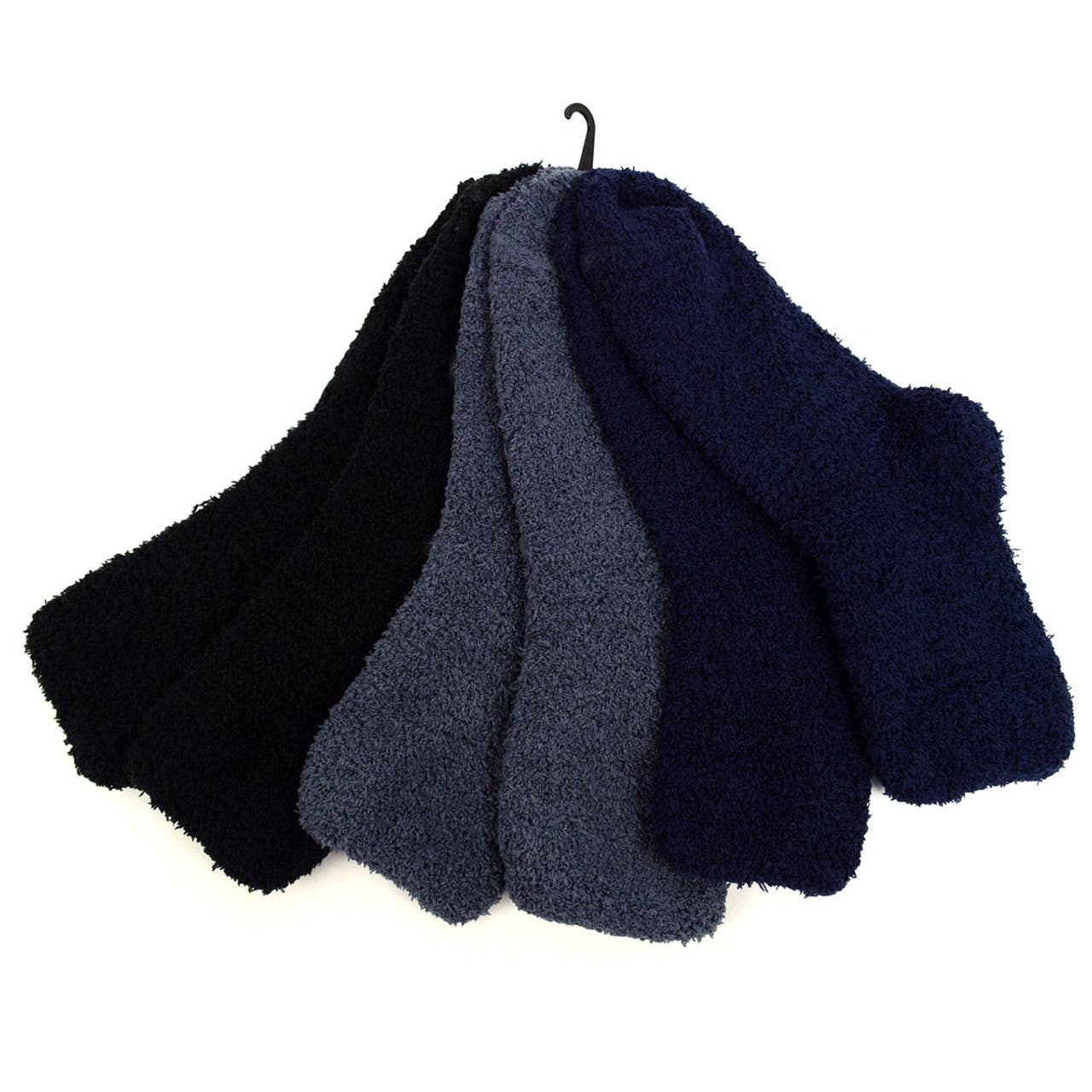 Women's Solid Color Warm Fuzzy Socks - 3 pack