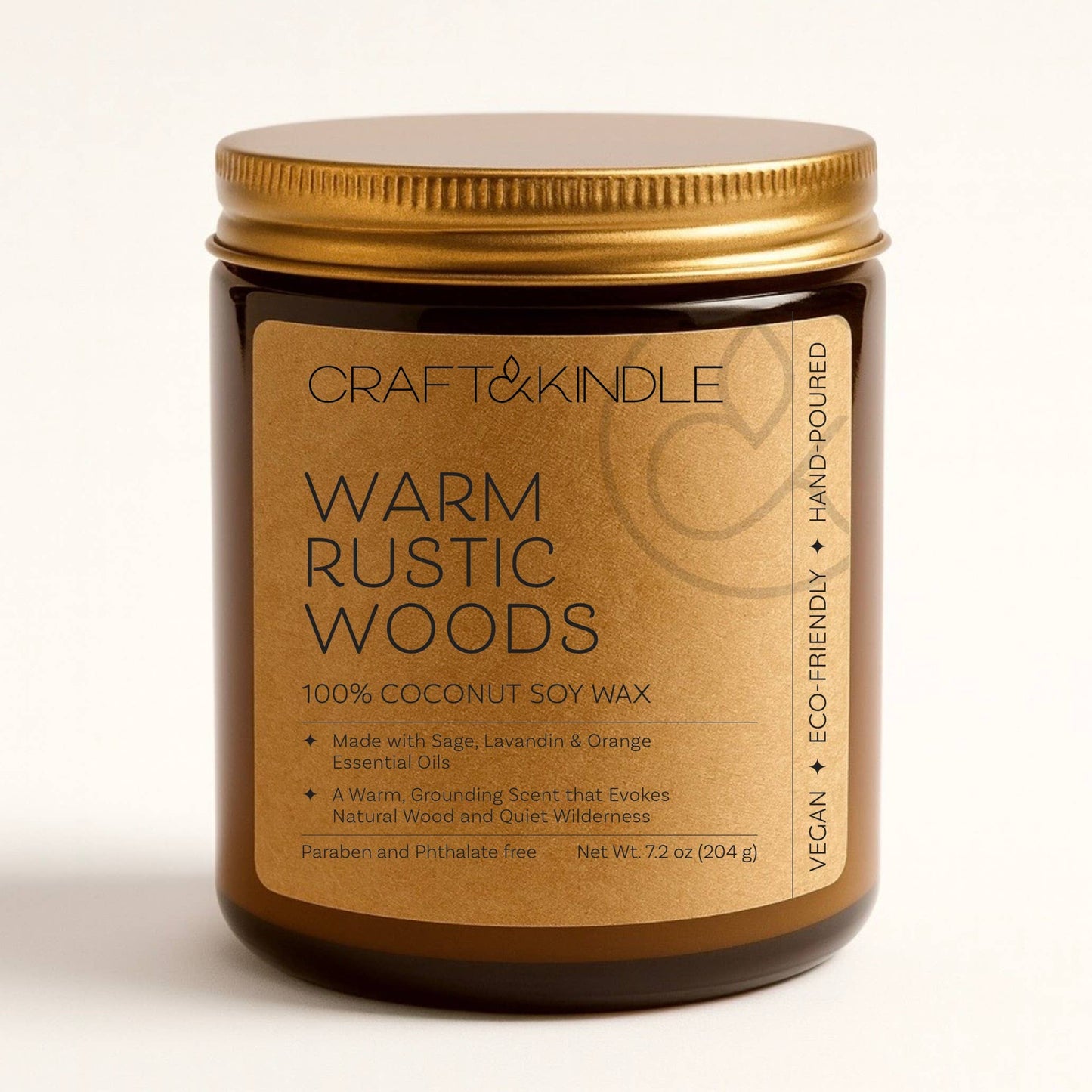 Warm Rustic Woods Signature Rustic Luxe Coconut Soy Candle